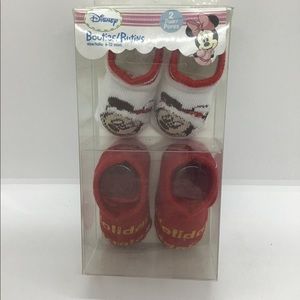 Disney - Booties - Size 6-12 Months - 2 Pairs